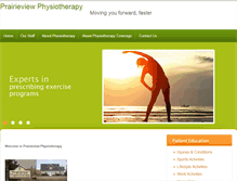 Tablet Screenshot of prairieviewphysiotherapy.com